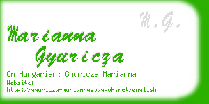 marianna gyuricza business card